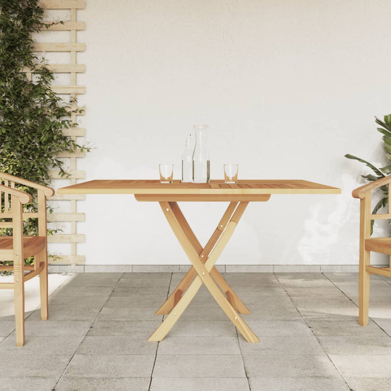 Tuintafel inklapbaar 120x120x75 cm massief teakhout MeubelReus
