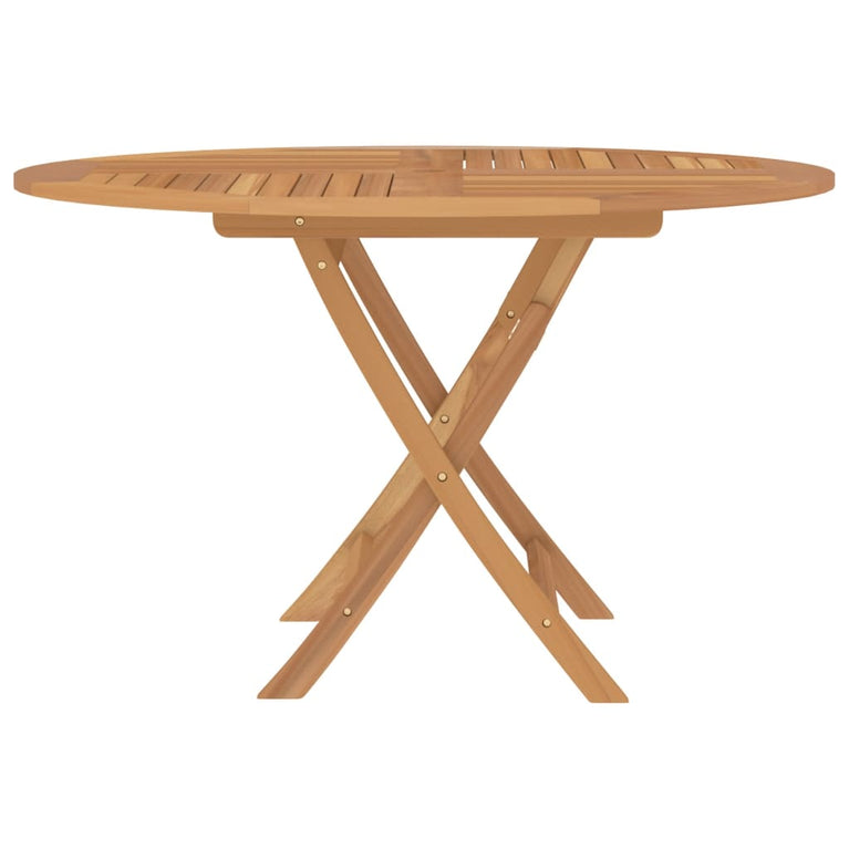 Tuintafel inklapbaar Ø 120x75 cm massief teakhout MeubelReus
