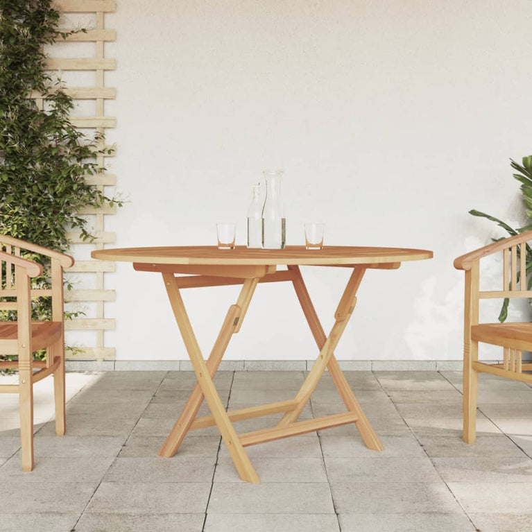 Tuintafel inklapbaar Ø 120x75 cm massief teakhout MeubelReus