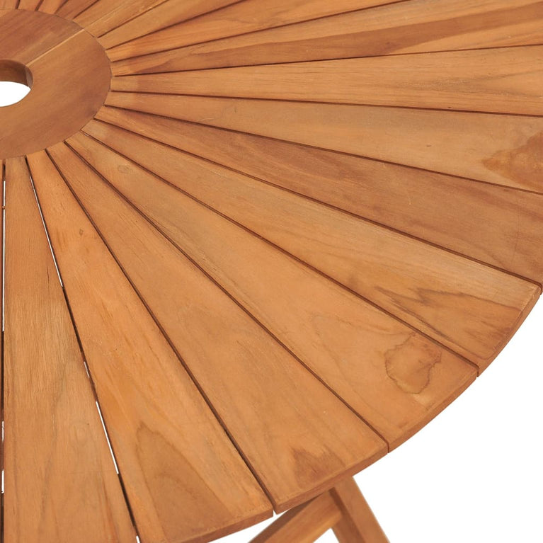 Tuintafel inklapbaar Ø 85x75 cm massief teakhout MeubelReus