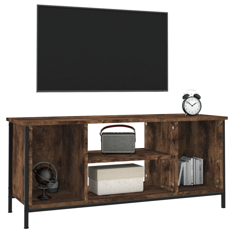 Tv-meubel 102x35x45 cm bewerkt hout gerookt eikenkleurig MeubelReus