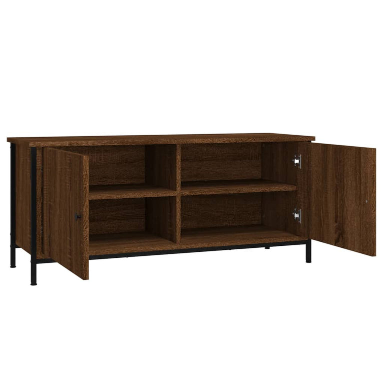 Tv-meubel 102x35x45 cm bewerkt hout sonoma eikenkleurig MeubelReus