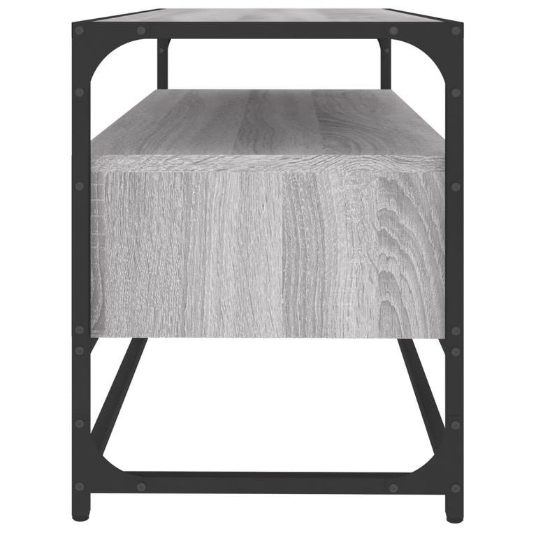 Tv-meubel 80x35x45 cm bewerkt hout grijs sonoma eikenkleurig MeubelReus