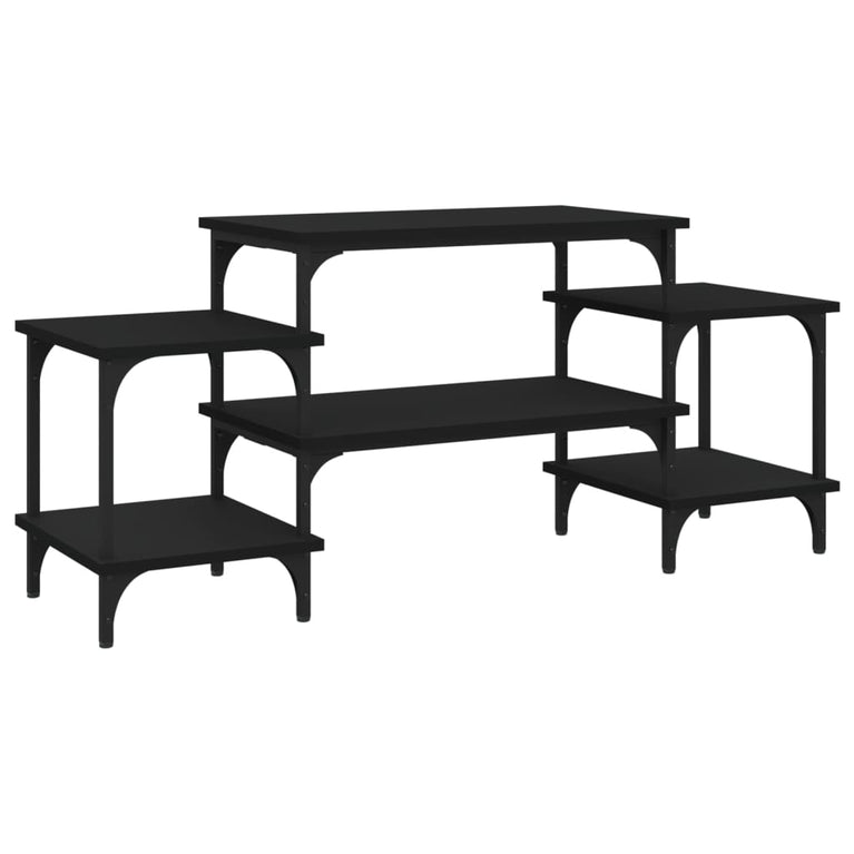 Tv-meubel 117x35x52 cm bewerkt hout zwart MeubelReus