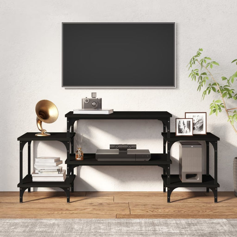 Tv-meubel 117x35x52 cm bewerkt hout zwart MeubelReus