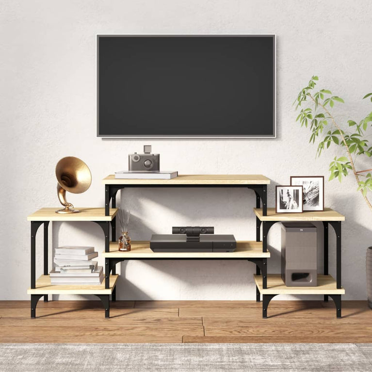Tv-meubel 117x35x52 cm bewerkt hout sonoma eikenkleurig MeubelReus