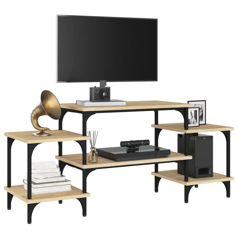Tv-meubel 117x35x52 cm bewerkt hout sonoma eikenkleurig MeubelReus