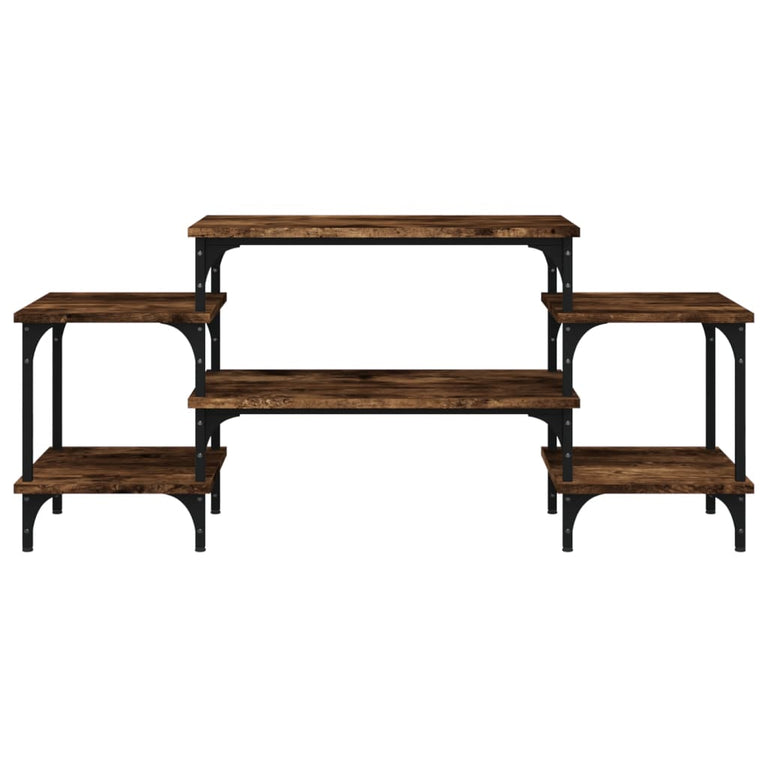 Tv-meubel 117x35x52 cm bewerkt hout gerookt eikenkleurig MeubelReus