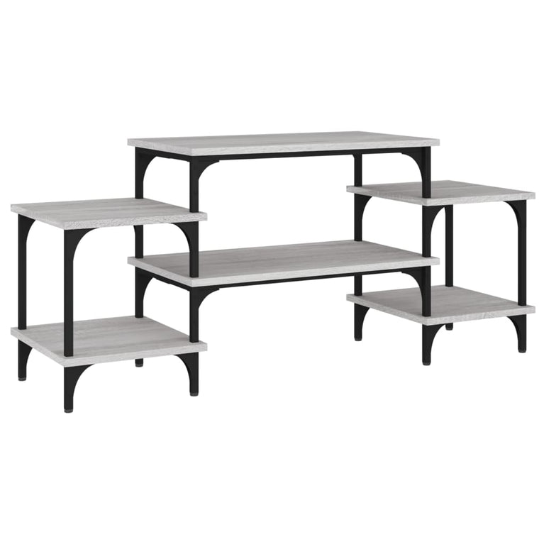 Tv-meubel 117x35x52 cm bewerkt hout grijs sonoma eikenkleurig MeubelReus