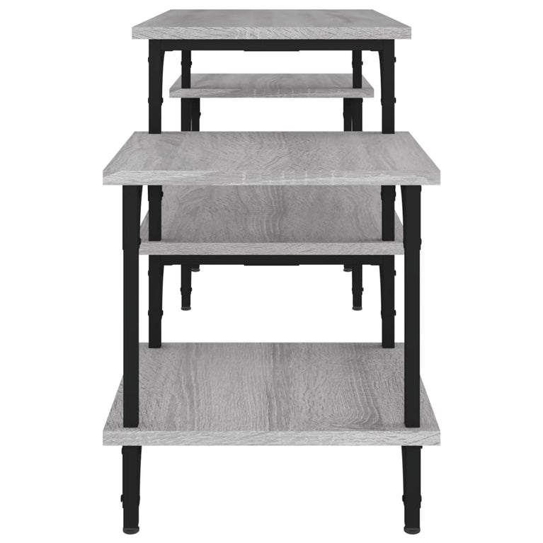 Tv-meubel 117x35x52 cm bewerkt hout grijs sonoma eikenkleurig MeubelReus