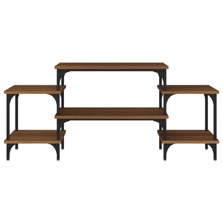 Tv-meubel 117x35x52 cm bewerkt hout bruin eikenkleur MeubelReus