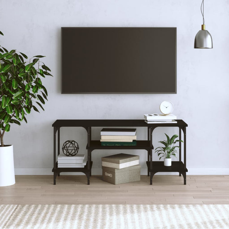 Tv-meubel 102x35x45,5 cm bewerkt hout zwart MeubelReus