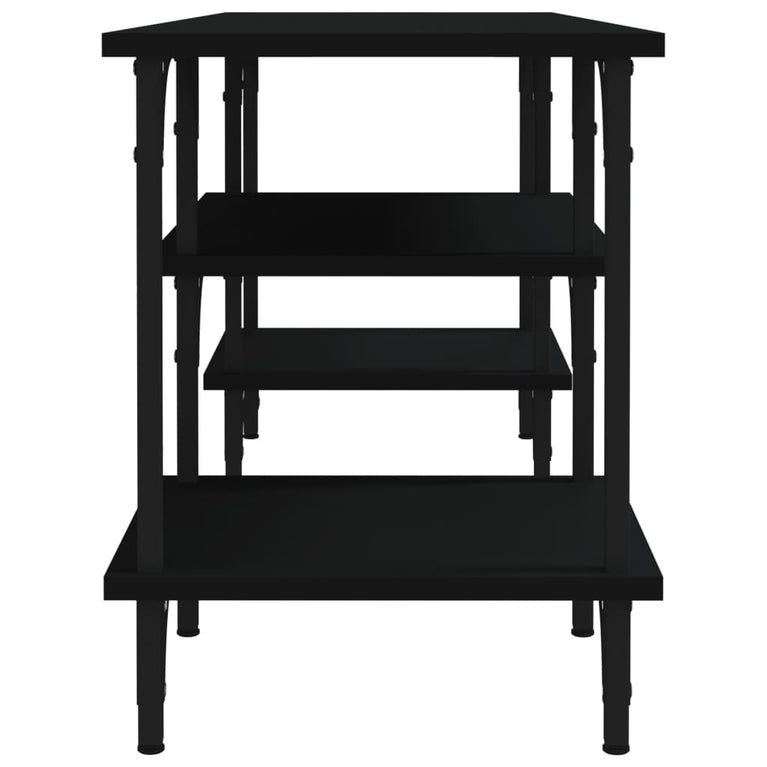 Tv-meubel 102x35x45,5 cm bewerkt hout zwart MeubelReus