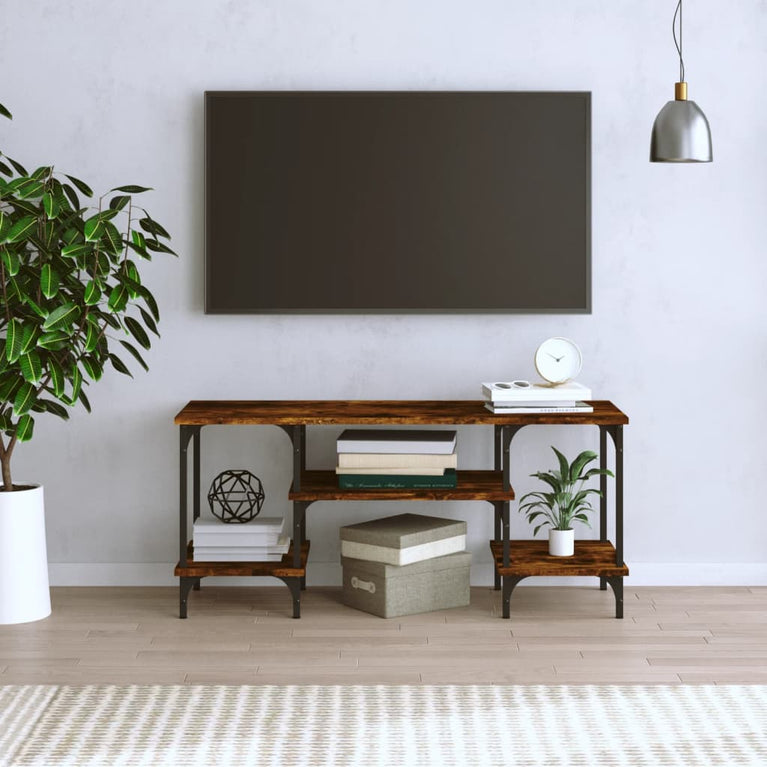 Tv-meubel 102x35x45,5 cm bewerkt hout gerookt eikenkleurig MeubelReus