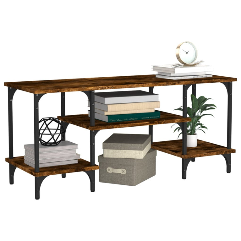 Tv-meubel 102x35x45,5 cm bewerkt hout gerookt eikenkleurig MeubelReus