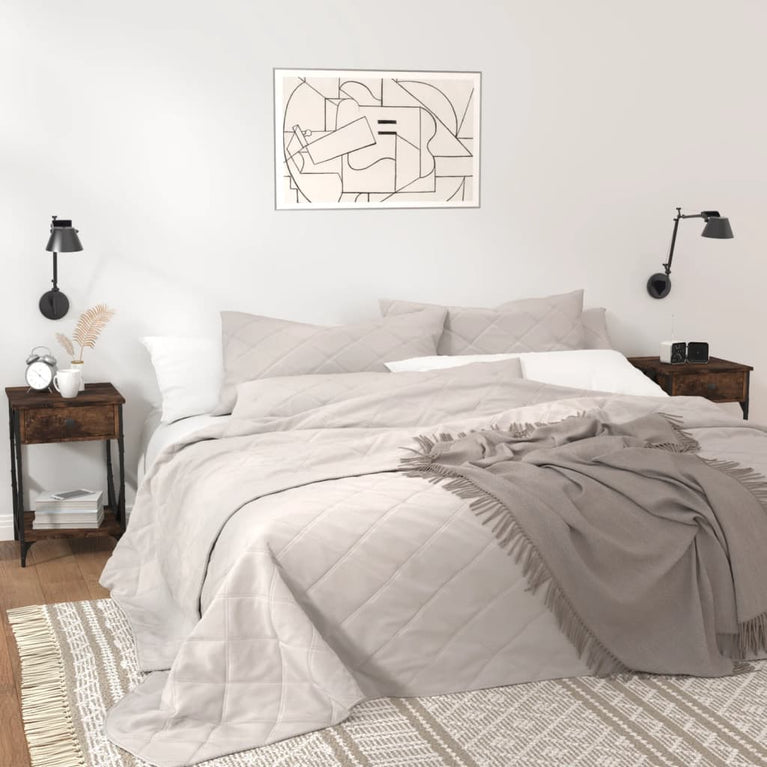 Nachtkastjes 2 st 40x42x60 cm bewerkt hout gerookt eikenkleurig MeubelReus