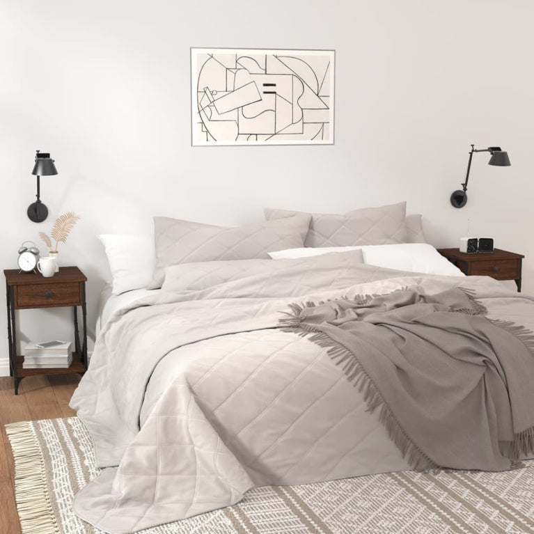 Nachtkastjes 2 st 40x42x60 cm bewerkt hout bruin eikenkleur MeubelReus