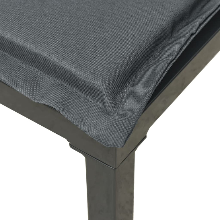 3-delige Loungeset met kussens poly rattan zwart en grijs MeubelReus