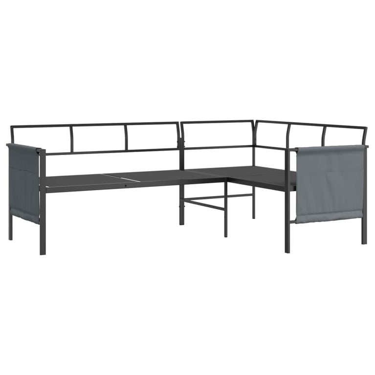 2-delige Loungeset staal antracietkleurig MeubelReus