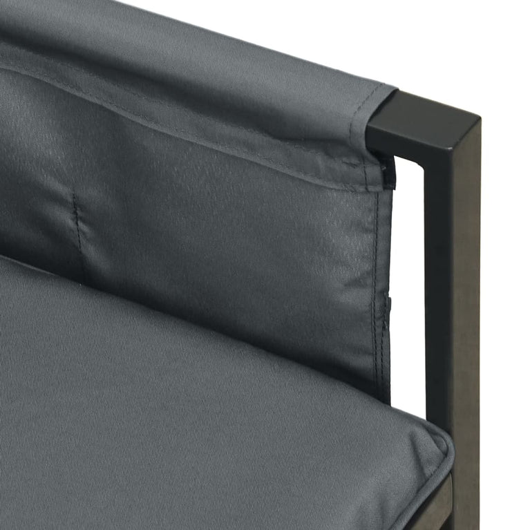 2-delige Loungeset staal antracietkleurig MeubelReus