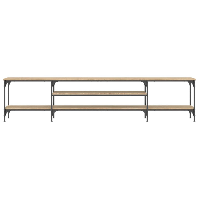 Tv-meubel 201x35x45 cm bewerkt hout en ijzer sonoma eikenkleur MeubelReus