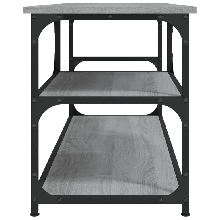 Tv-meubel 103x38x46,5 cm en bewerkt hout staal grijs sonoma MeubelReus