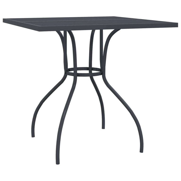 Tuintafel 80x80x72,5 cm staal gaas antracietkleurig MeubelReus