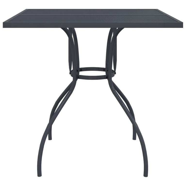 Tuintafel 80x80x72,5 cm staal gaas antracietkleurig MeubelReus