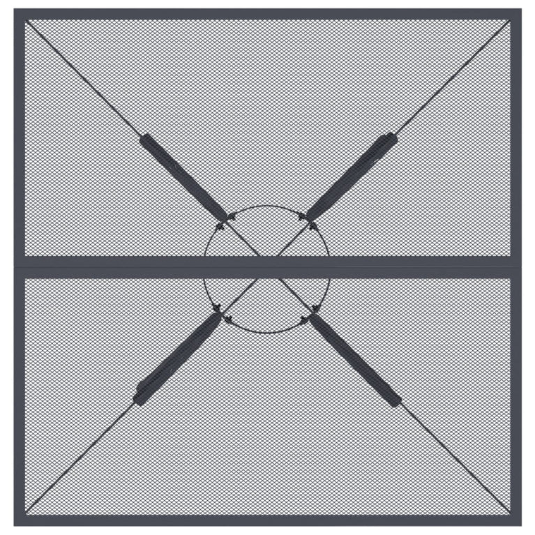 Tuintafel 80x80x72,5 cm staal gaas antracietkleurig MeubelReus