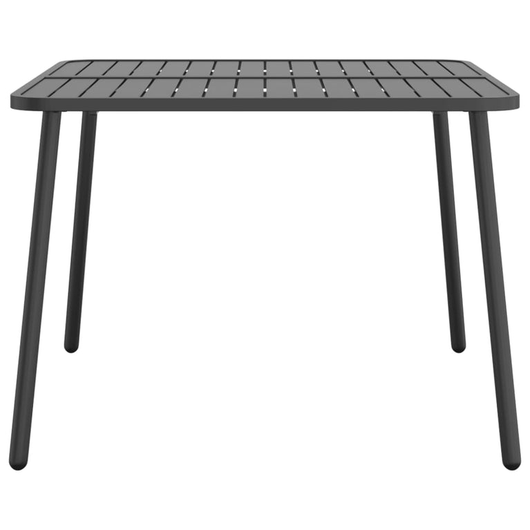 Tuintafel 100x100x71 cm staal antracietkleurig MeubelReus