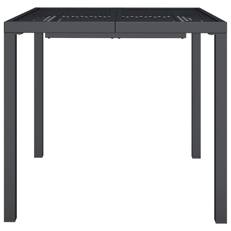 Tuintafel 80x80x72 cm staal antracietkleurig MeubelReus