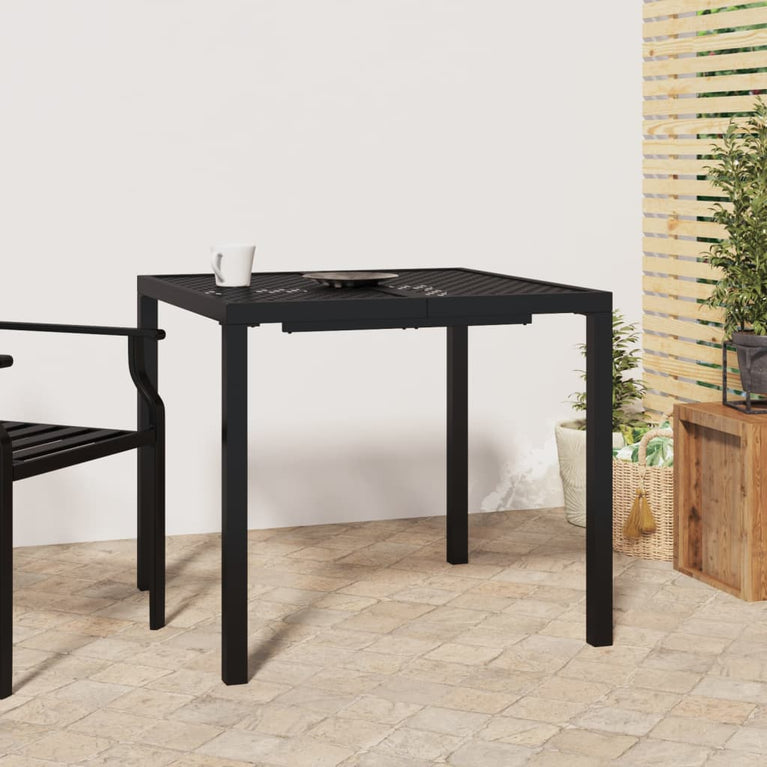 Tuintafel 80x80x72 cm staal antracietkleurig MeubelReus