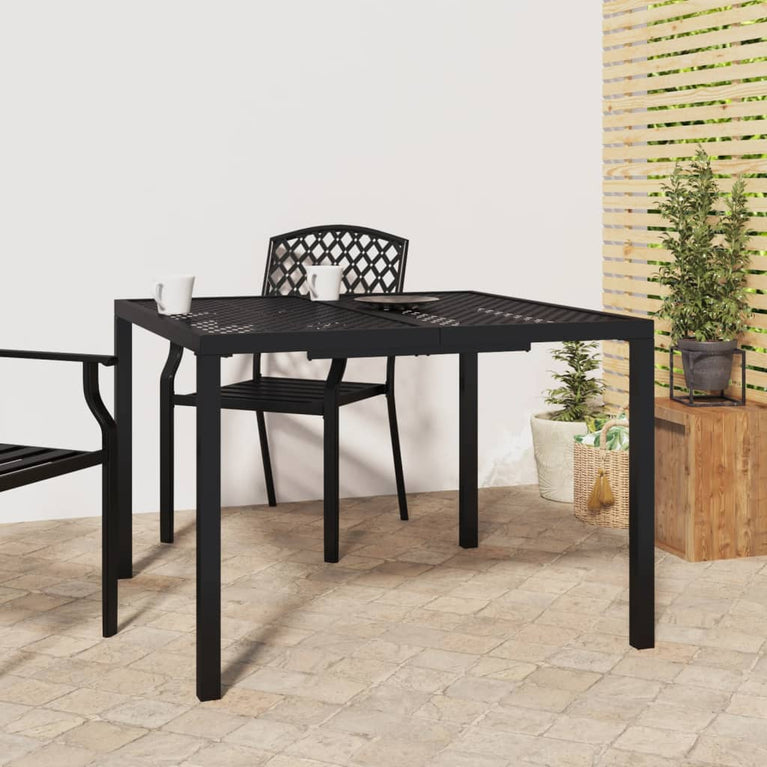 Tuintafel 100x100x72 cm staal antracietkleurig MeubelReus