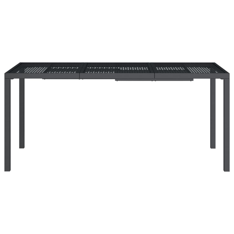 Tuintafel 165x80x72 cm staal antracietkleurig MeubelReus