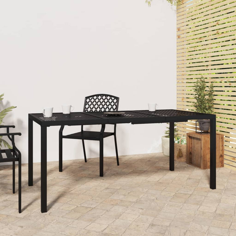 Tuintafel 165x80x72 cm staal antracietkleurig MeubelReus