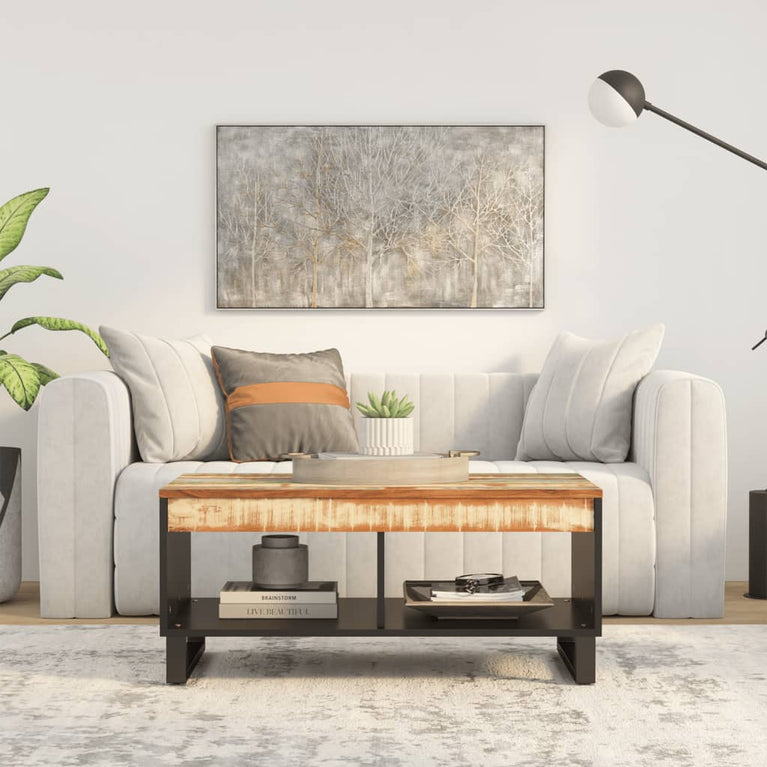 Salontafel 90x50x40 cm massief gerecycled hout MeubelReus