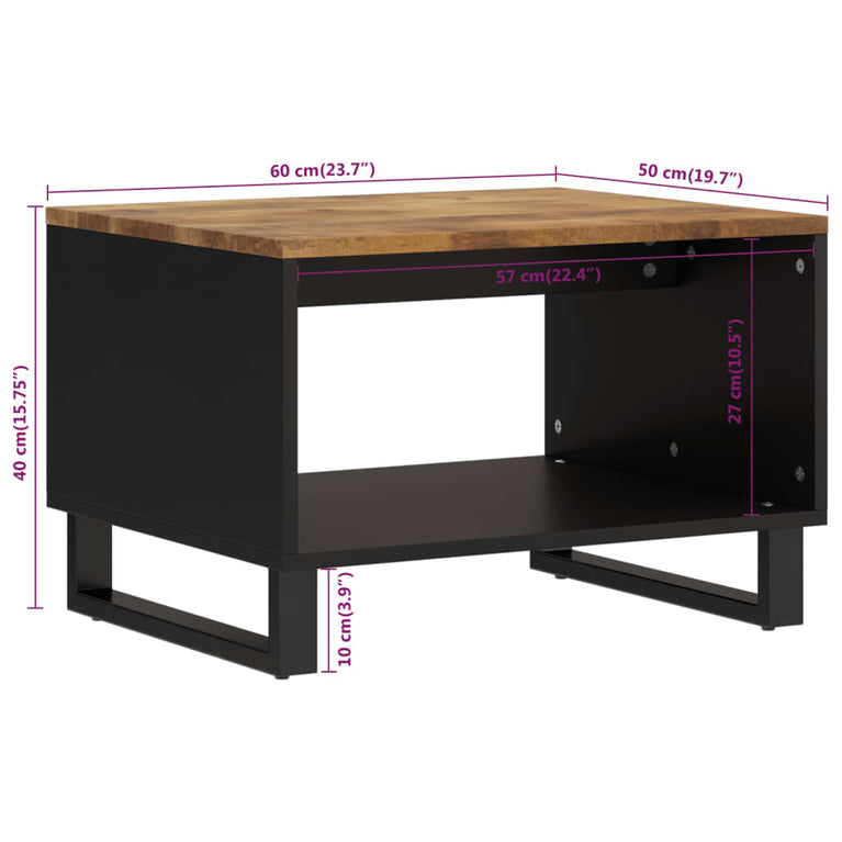 Salontafel 60x50x40 cm massief mangohout MeubelReus