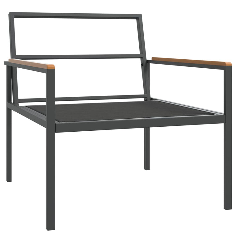 3-delige Loungeset met kussens staal antracietkleurig MeubelReus