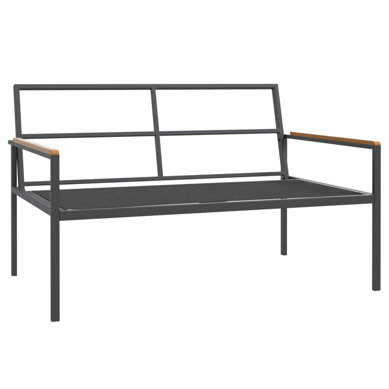 3-delige Loungeset met kussens staal antracietkleurig MeubelReus