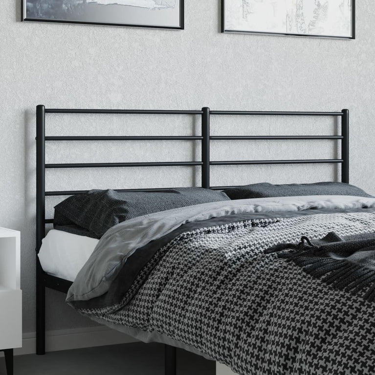 Hoofdbord metaal zwart 150 cm