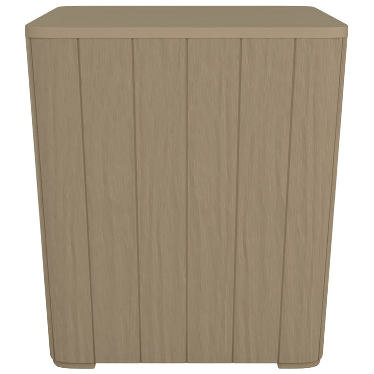 Tuintafel met afneembaar deksel polypropeen lichtbruin MeubelReus