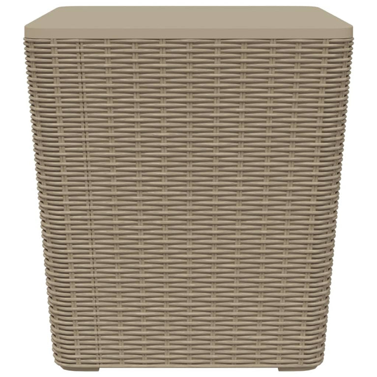 Tuintafel met afneembaar deksel polypropeen lichtbruin MeubelReus