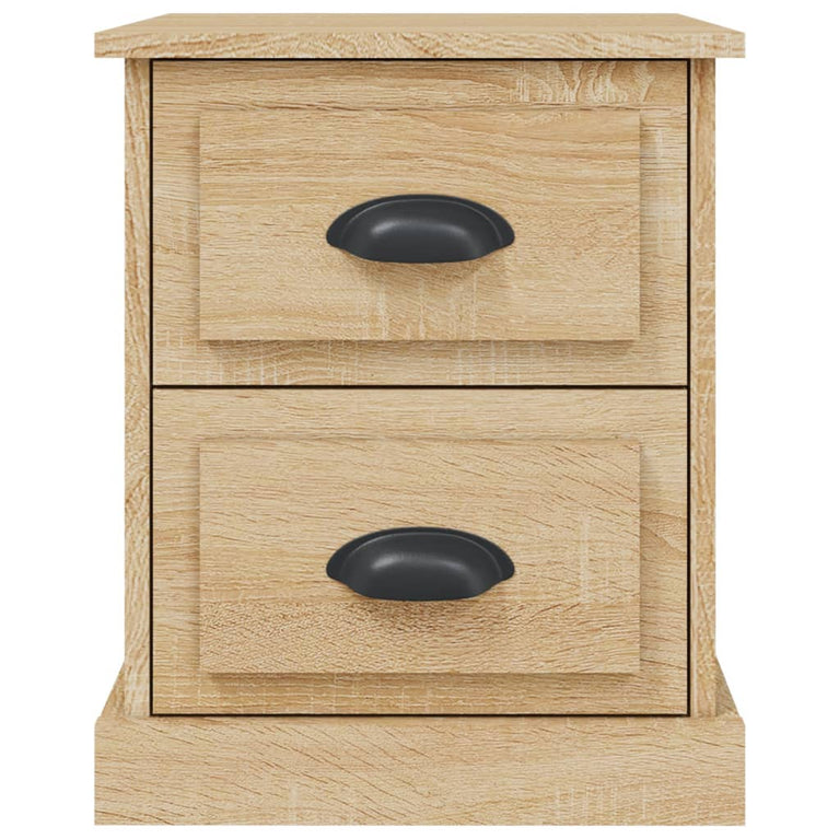 Nachtkastje 39x39x47,5 cm bewerkt hout sonoma eikenkleurig MeubelReus