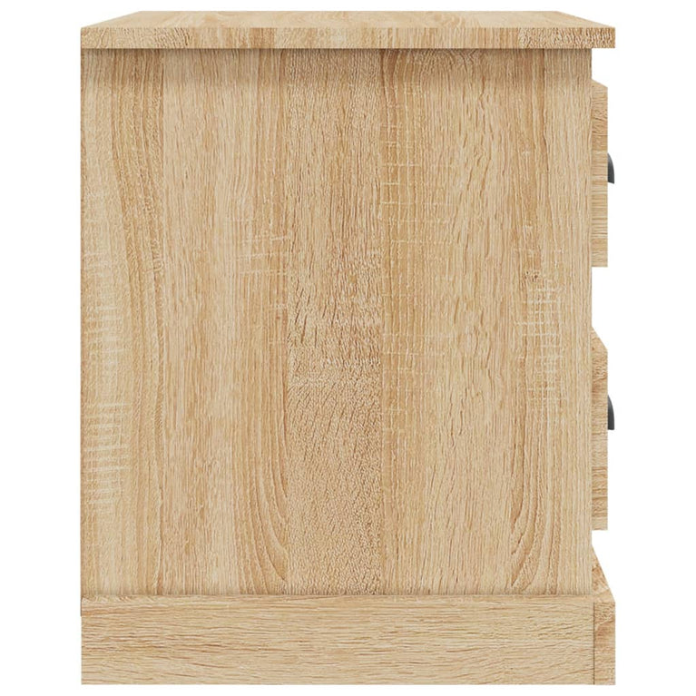 Nachtkastje 39x39x47,5 cm bewerkt hout sonoma eikenkleurig MeubelReus