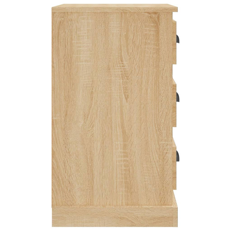 Nachtkastje 39x39x67 cm bewerkt hout sonoma eikenkleurig MeubelReus