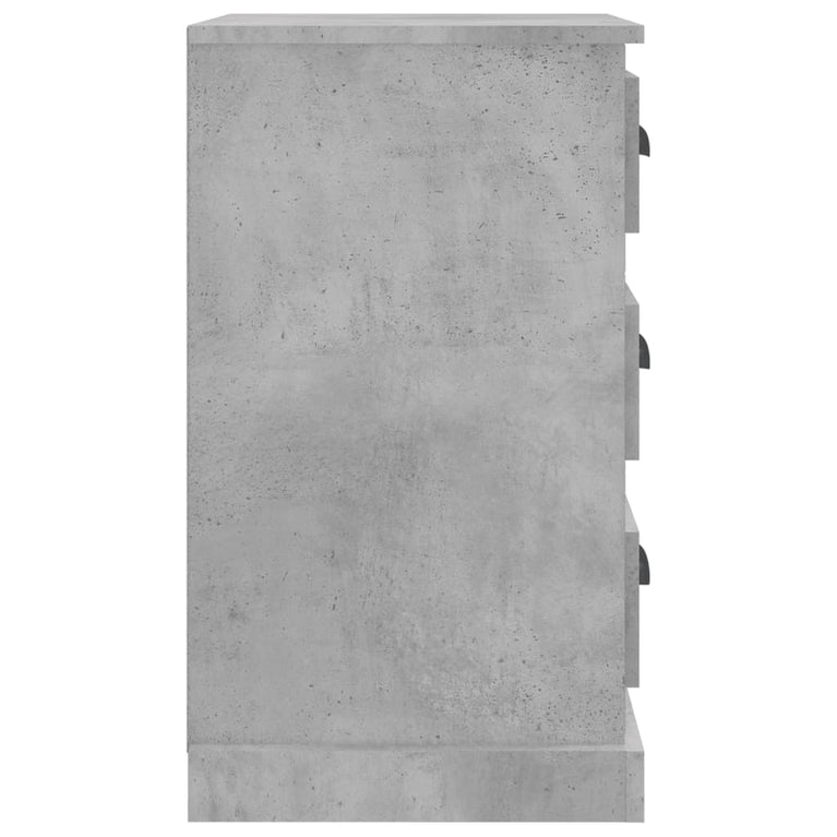 Nachtkastje 39x39x67 cm bewerkt hout betongrijs MeubelReus