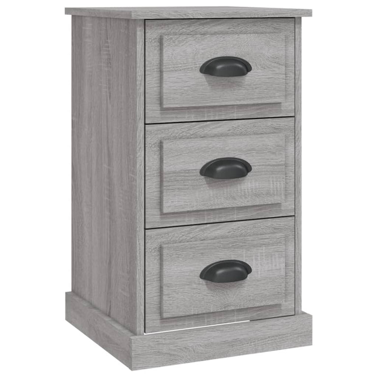 Nachtkastje 39x39x67 cm bewerkt hout grijs sonoma eikenkleurig MeubelReus
