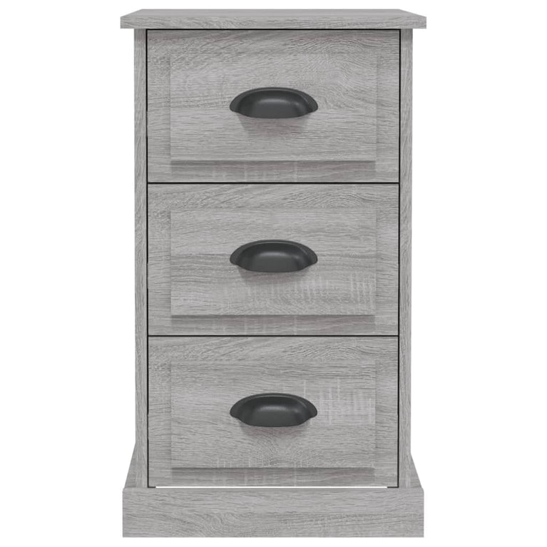 Nachtkastje 39x39x67 cm bewerkt hout grijs sonoma eikenkleurig MeubelReus
