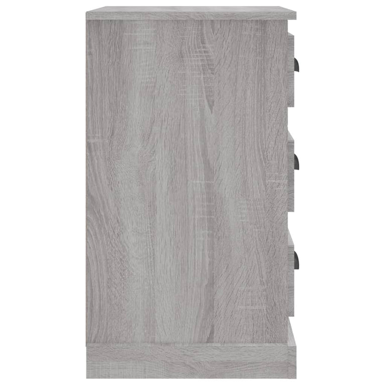 Nachtkastje 39x39x67 cm bewerkt hout grijs sonoma eikenkleurig MeubelReus