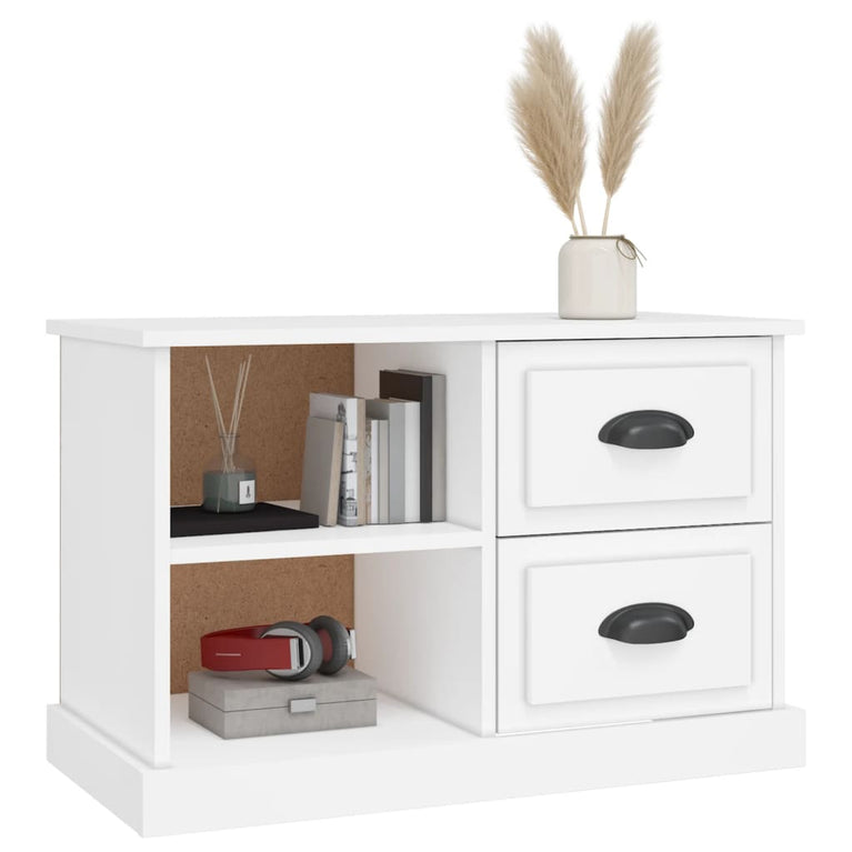 Tv-meubel 73x35,5x47,5 cm bewerkt hout wit MeubelReus